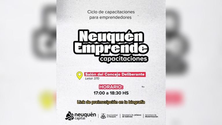 Capacitaciones gratuitas para emprendedores en Neuquén