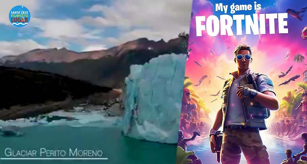 noticiaspuertosantacruz.com.ar - Imagen extraida de: https://www.santacruznuestrolugar.com/post/el-glaciar-perito-moreno-en-el-fortnite