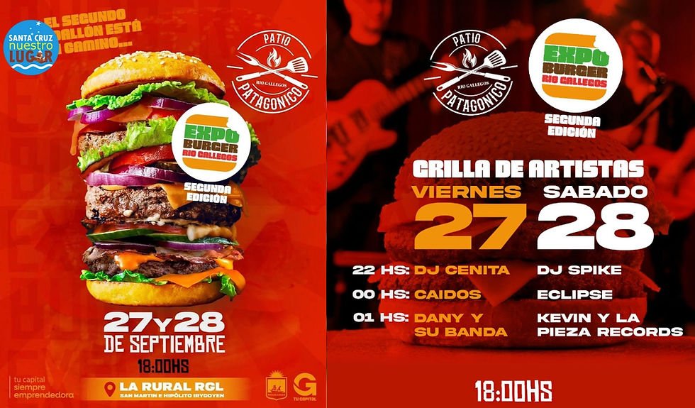 noticiaspuertosantacruz.com.ar - Imagen extraida de: https://www.santacruznuestrolugar.com/post/con-gran-expectativa-llega-la-2da-expo-burger-con-gastronomía-y-música